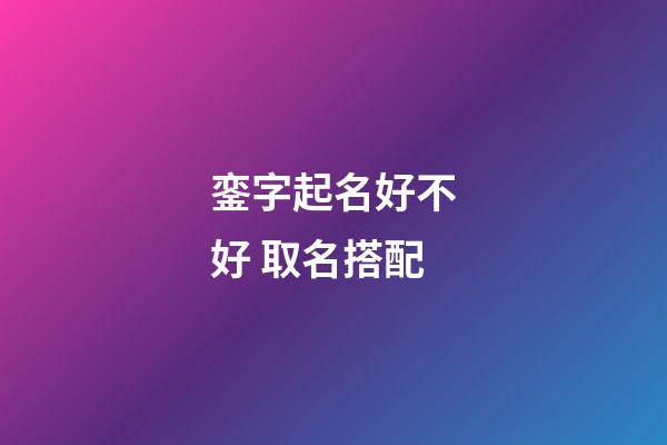 銮字起名好不好 取名搭配